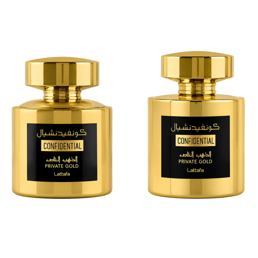 Lattafa Confidential Private Gold Eau de Parfum 100ml – 2 Pieces Combo